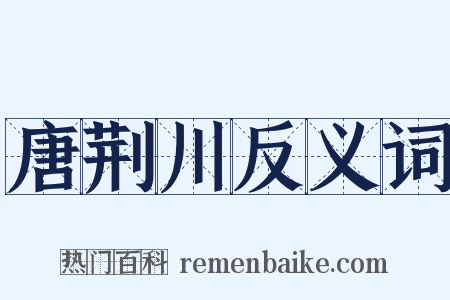 唐荆川反义词是什么意思的图片